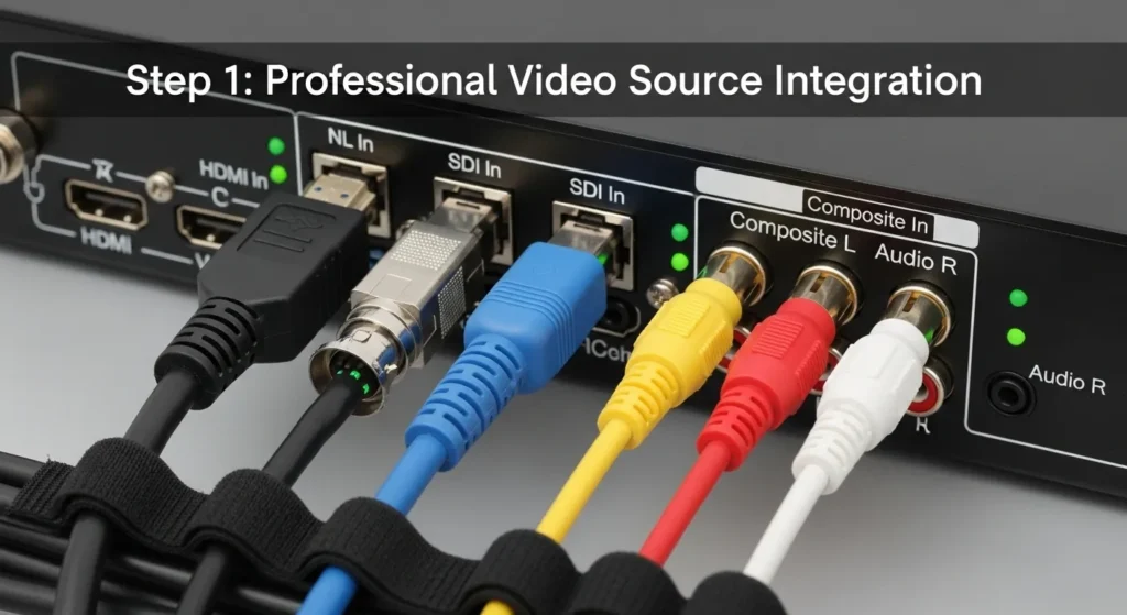 Connect Video Source IPTV encoder