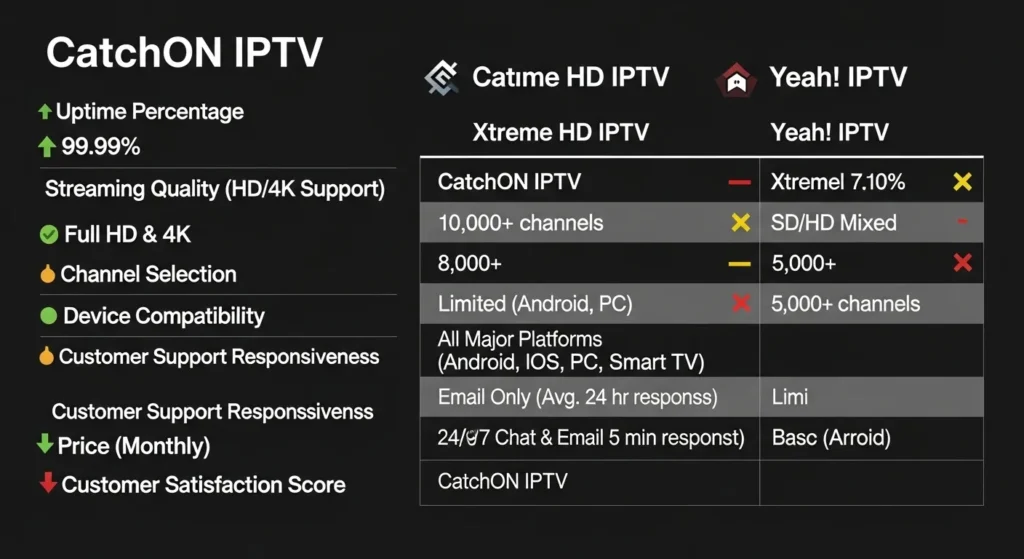 How CatchON IPTV Outperforms Competitors