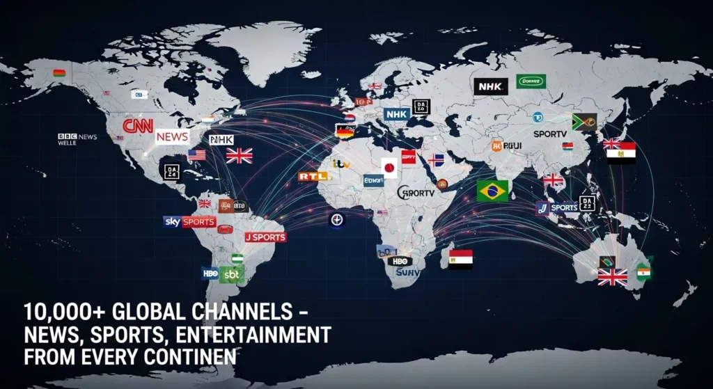 Huge Channel Variety (Global + Niche) IPTV-org