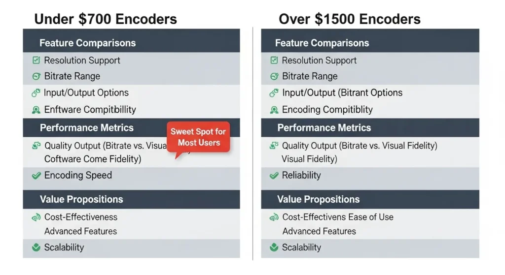 IPTV encoder Under 700$ vs. Over $1500 Encoders