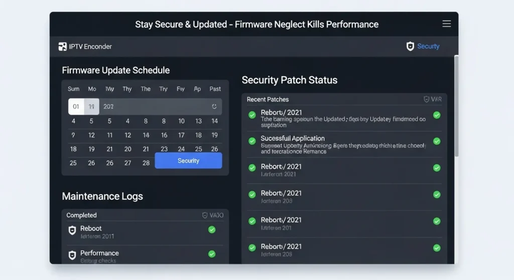 Lack of Firmware Updates and Security Patches IPTV Encoder.