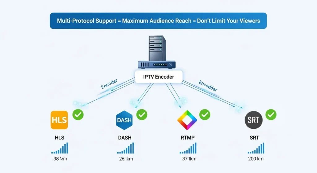 Limited Protocol Compatibility Reducing Audience Reach IPTV Encoder