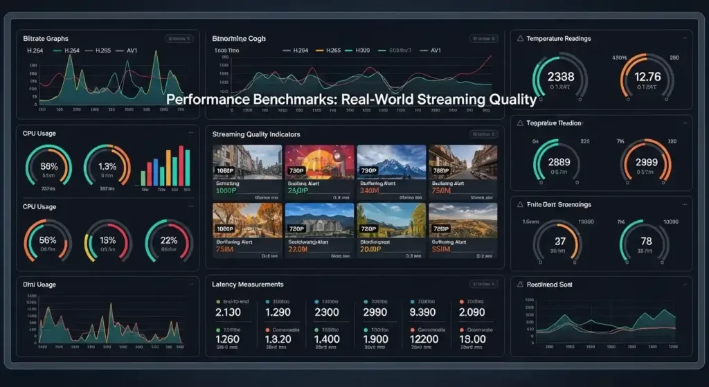 Performance & Streaming Quality Benchmarks IPTV encoder