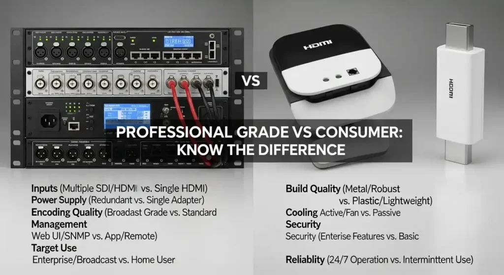 What Makes an Encoder Professional vs. Consumer-Grade hd professional iptv encoder encoders