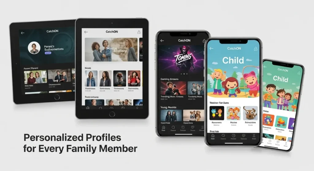Personalized Interface & Profiles CatchON IPTV