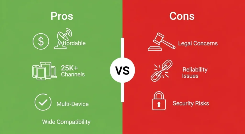 Pros & Cons of Marinios IPTV
