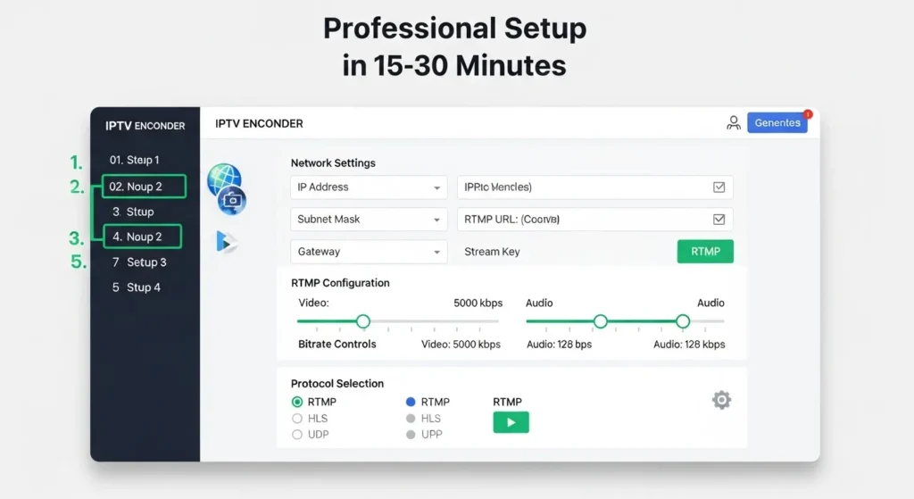 Step-by-Step Setup Guide IPTV encoder over 1500